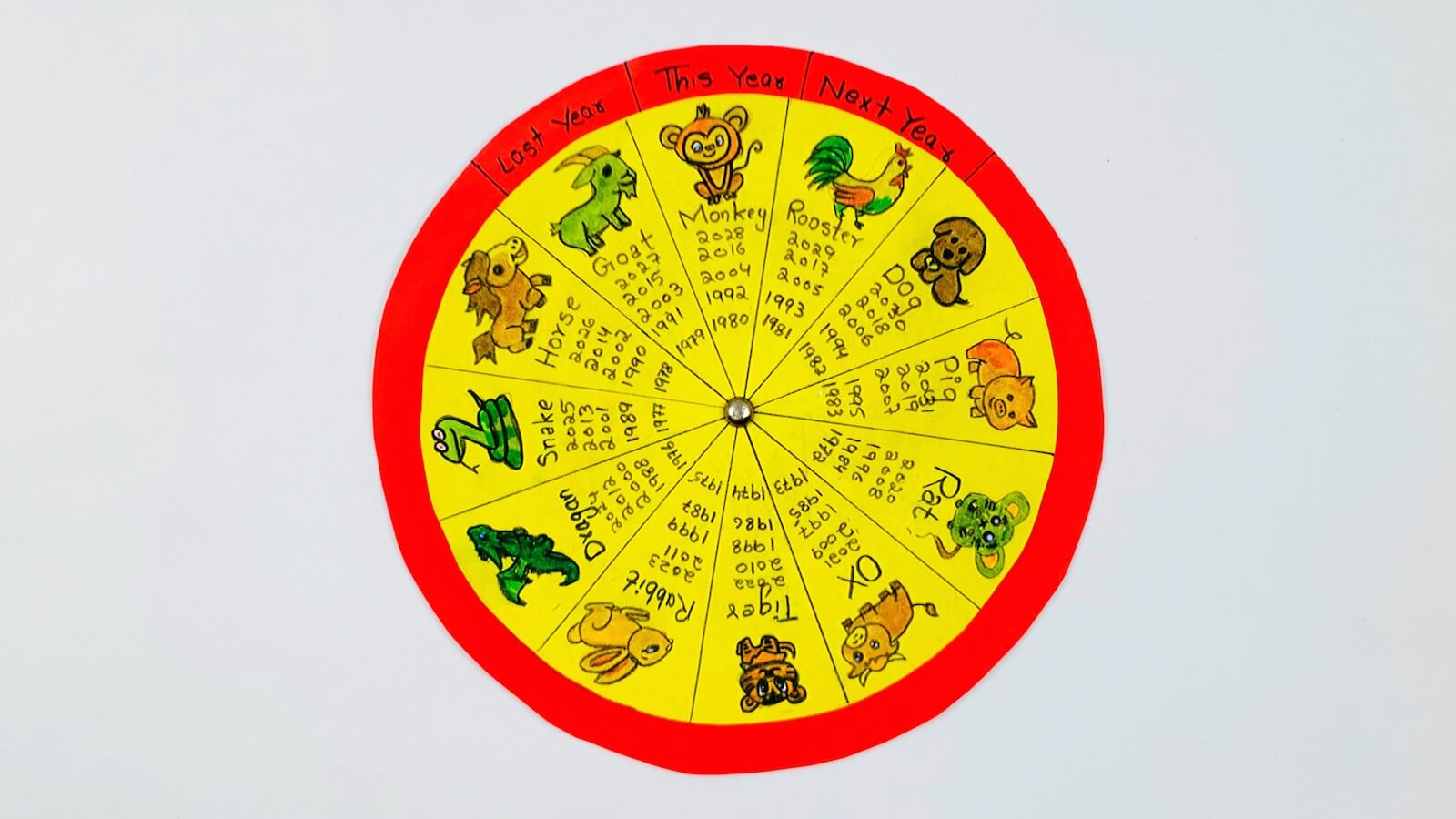 Red and yellow Chinese New Year Calendar by Womple Studios