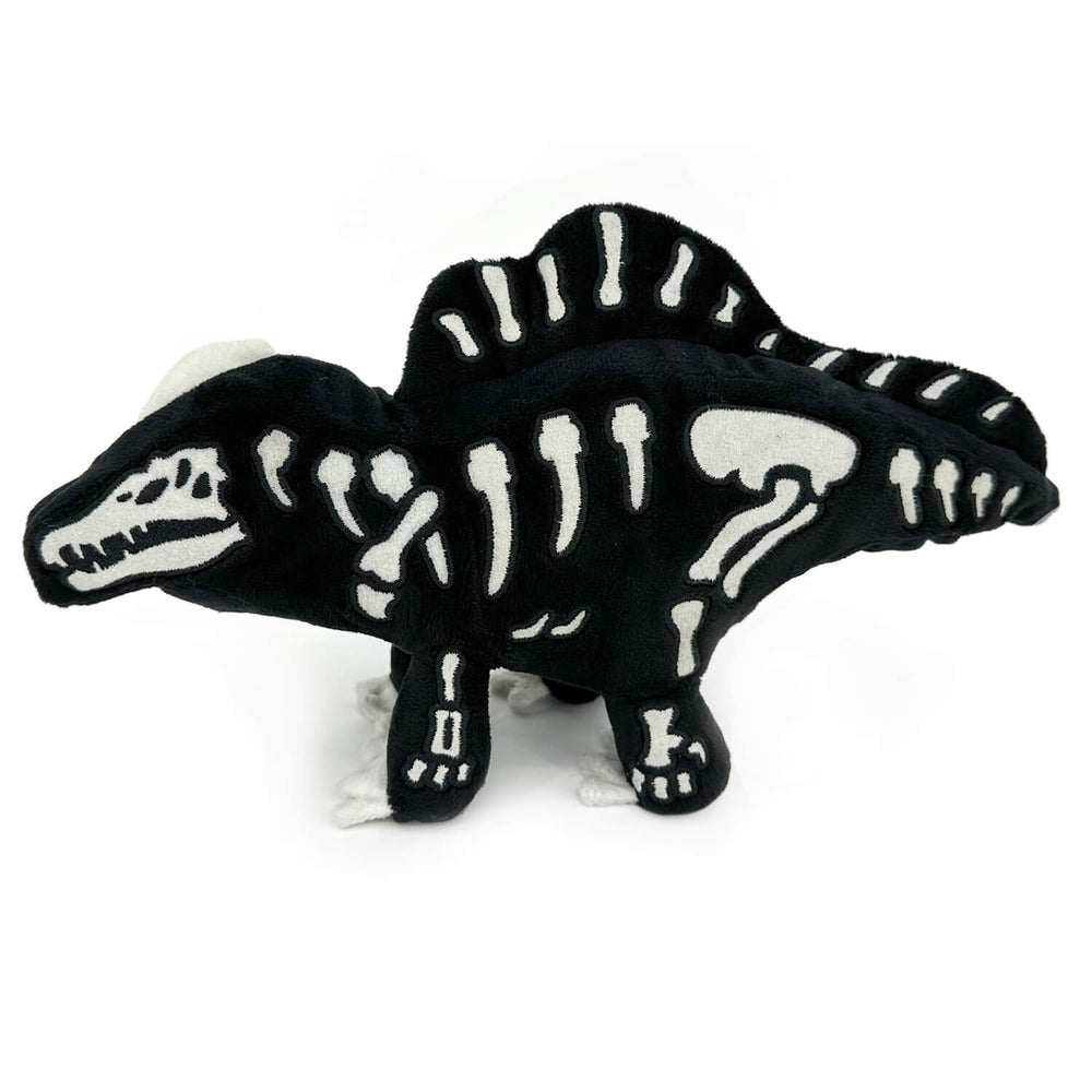 Womple Studios DinoGlow Spinosaurus, plush dinosaur fossil skeleton