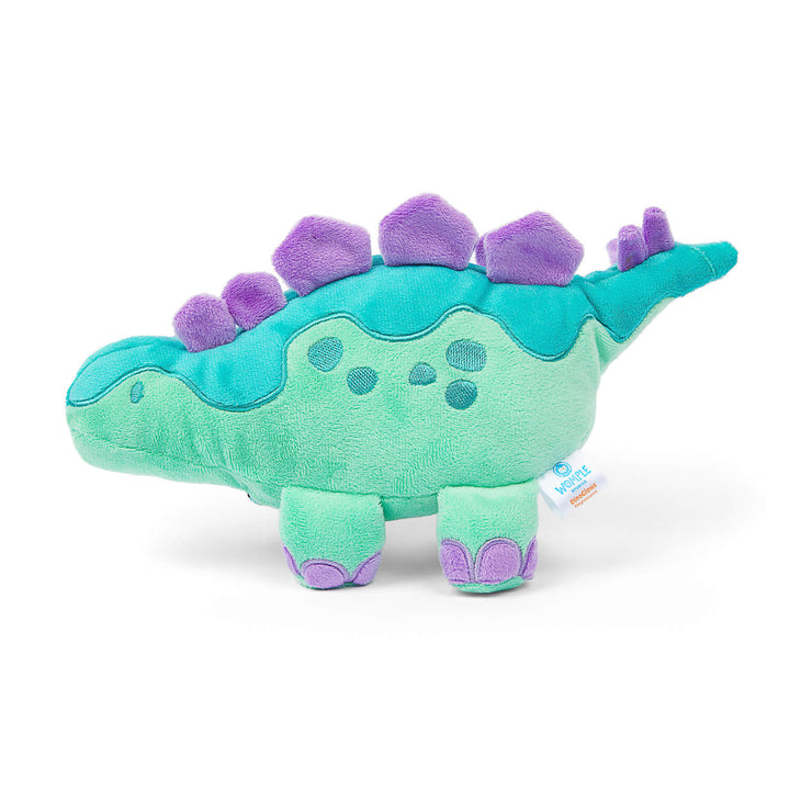 Womple Studios DinoGlow Stegosaurus reversible plush dinosaur side view