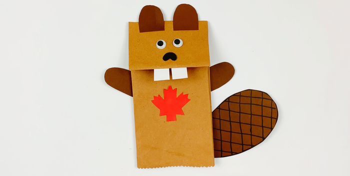 DIY Paper Bag Canadian Beaver