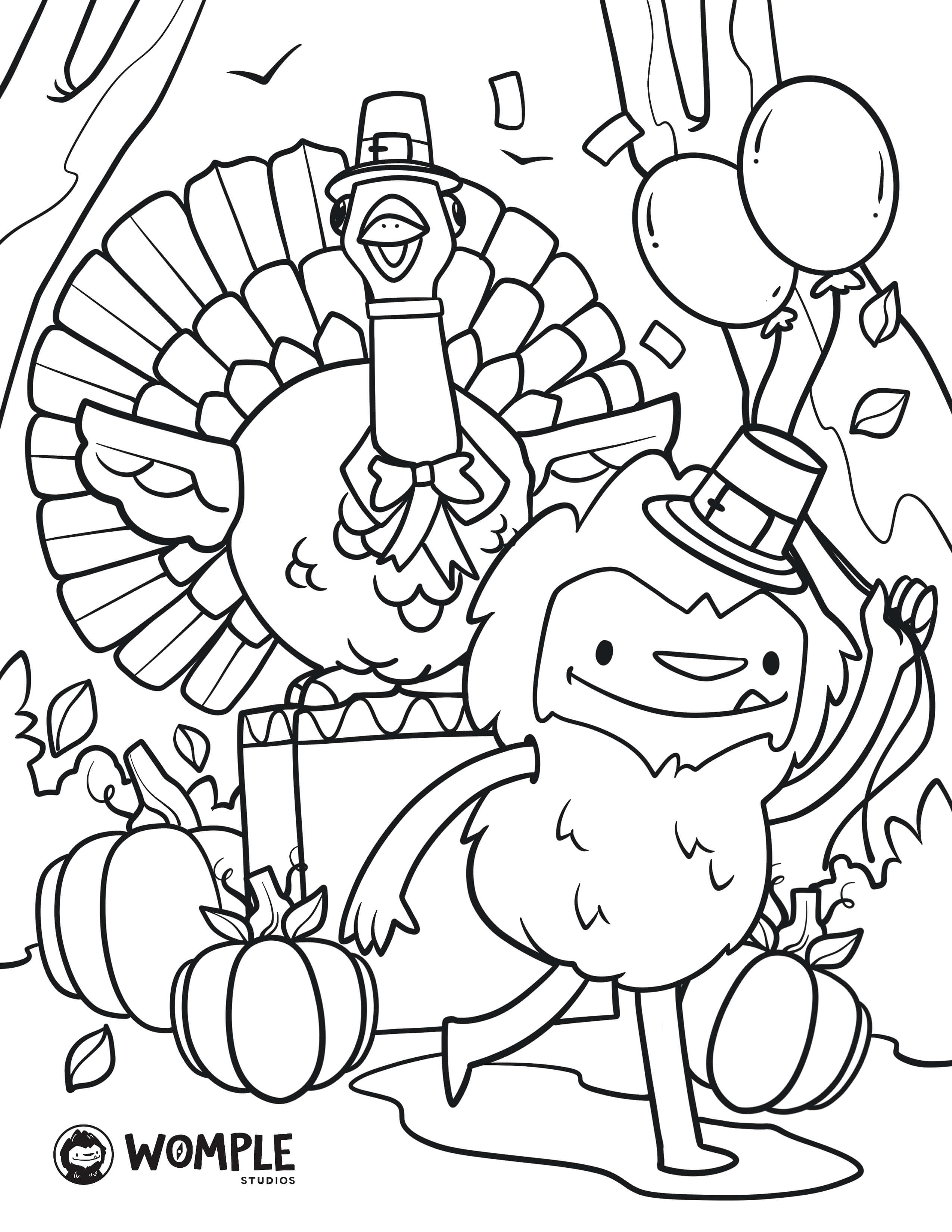 Womple Studios Macy's Thanksgiving Day Parade Coloring Page