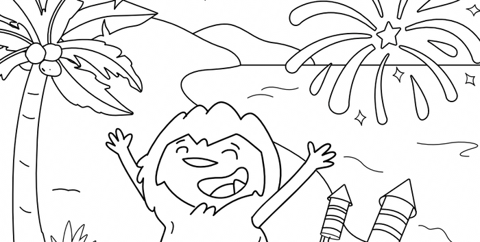 4th of July Coloring Page