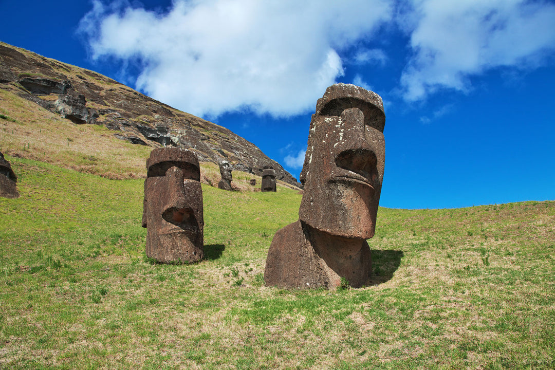 Moai Sculptures on the rapa nui island