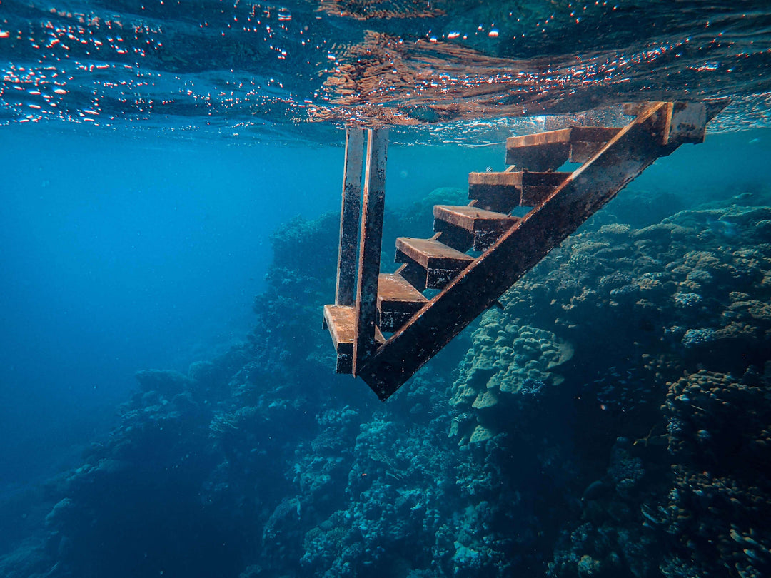 Stairs into the ocean for an Underwater Adventure