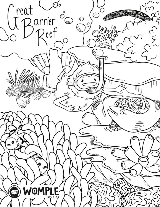 The Great Barrier Reef Coloring Page