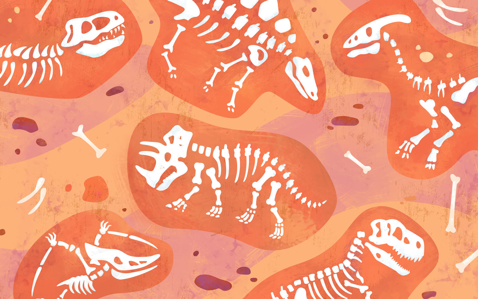 Womple Studios background image of dinosaur fossils