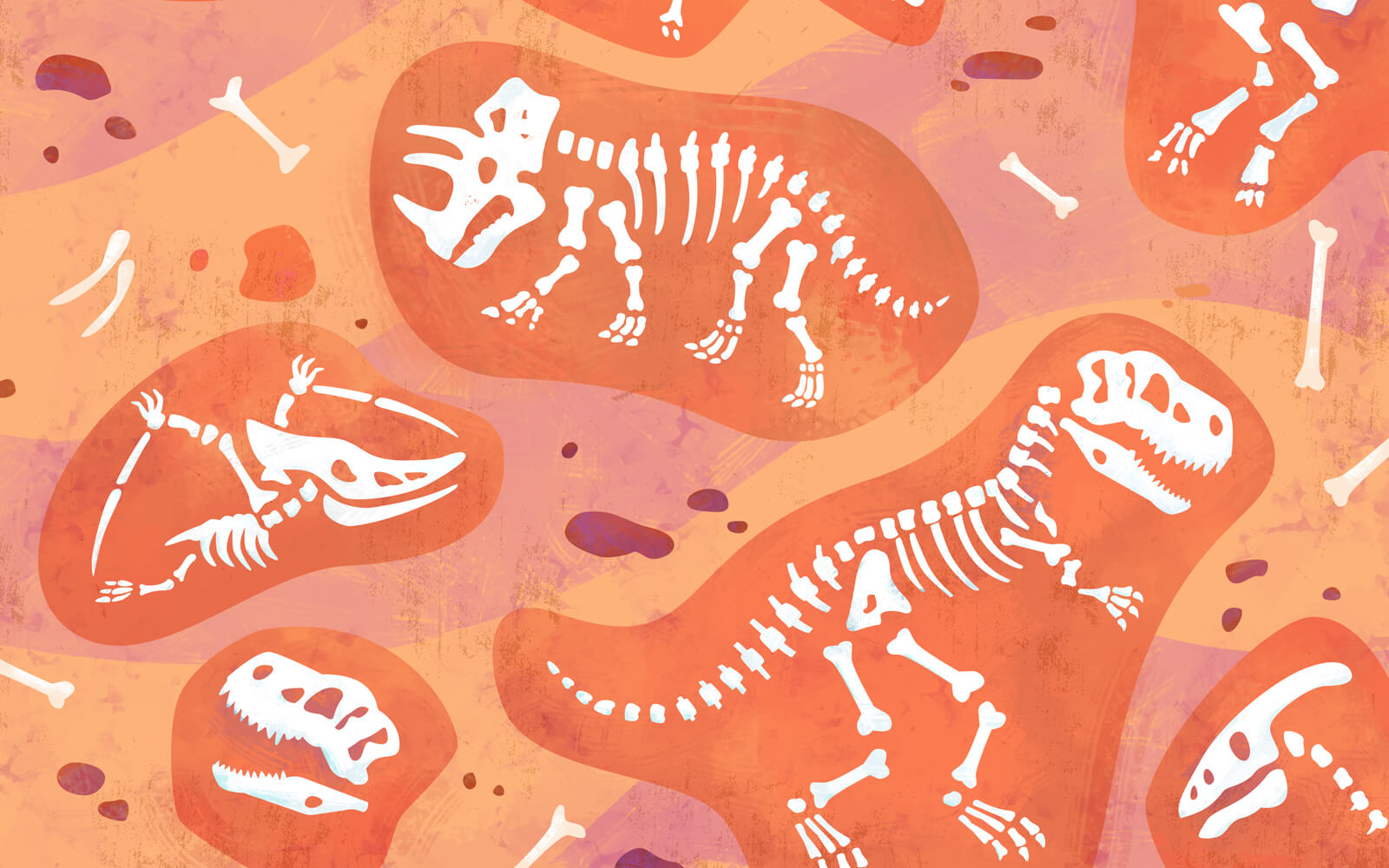 Womple Studios background image of dinosaur fossils