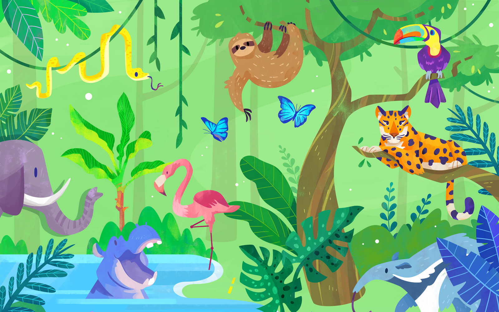 Womple Studios background image of a jungle forest