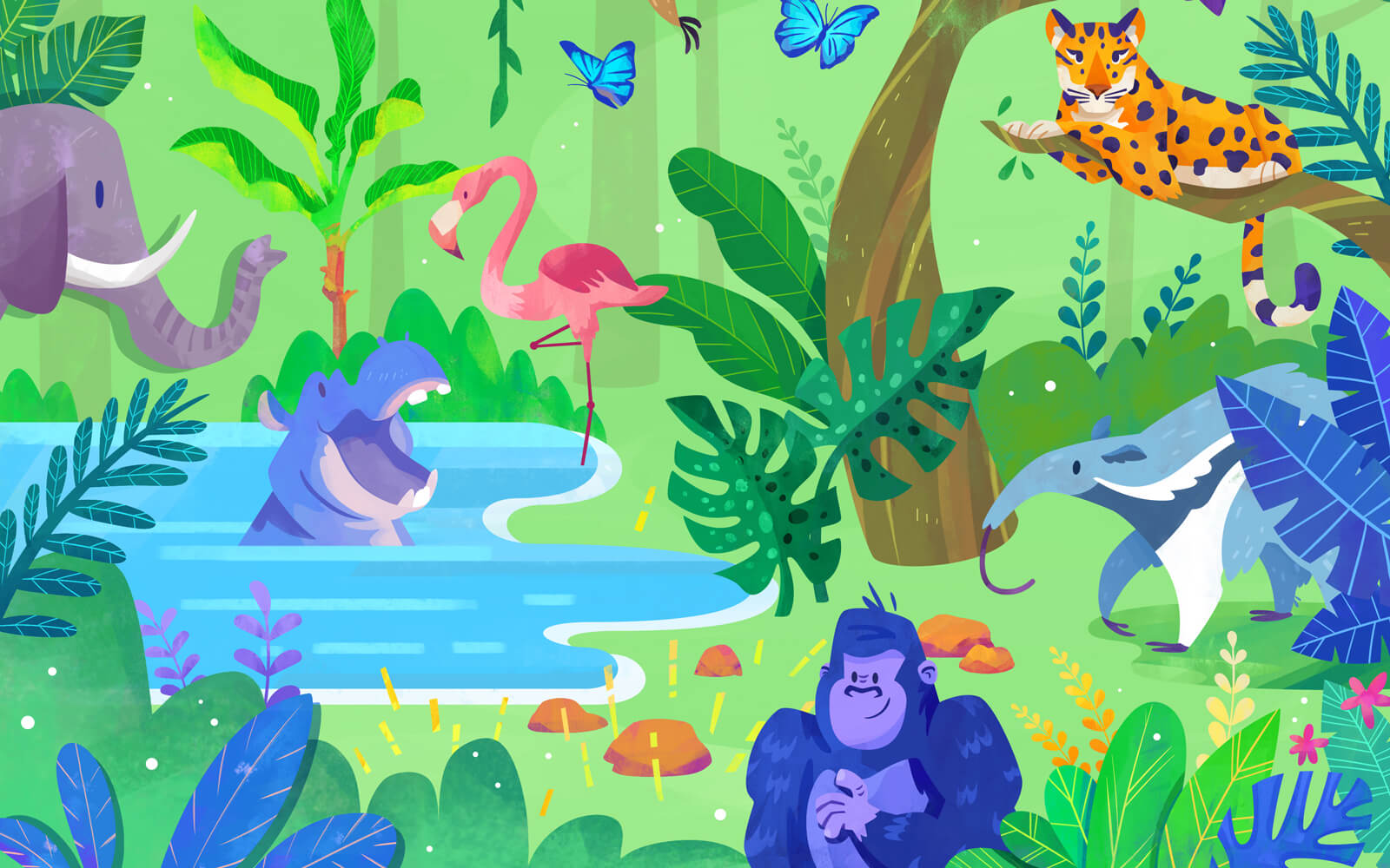Womple Studios background image of a jungle forest