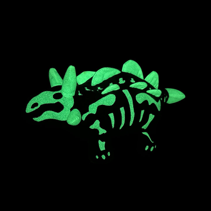 Womple Studios DinoGlow Ankylosaurus, glowing fossil skeleton