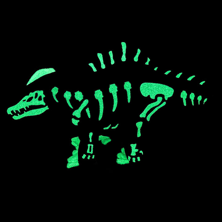 Womple Studios DinoGlow Spinosaurus plush dinosaur glowing fossil skeleton