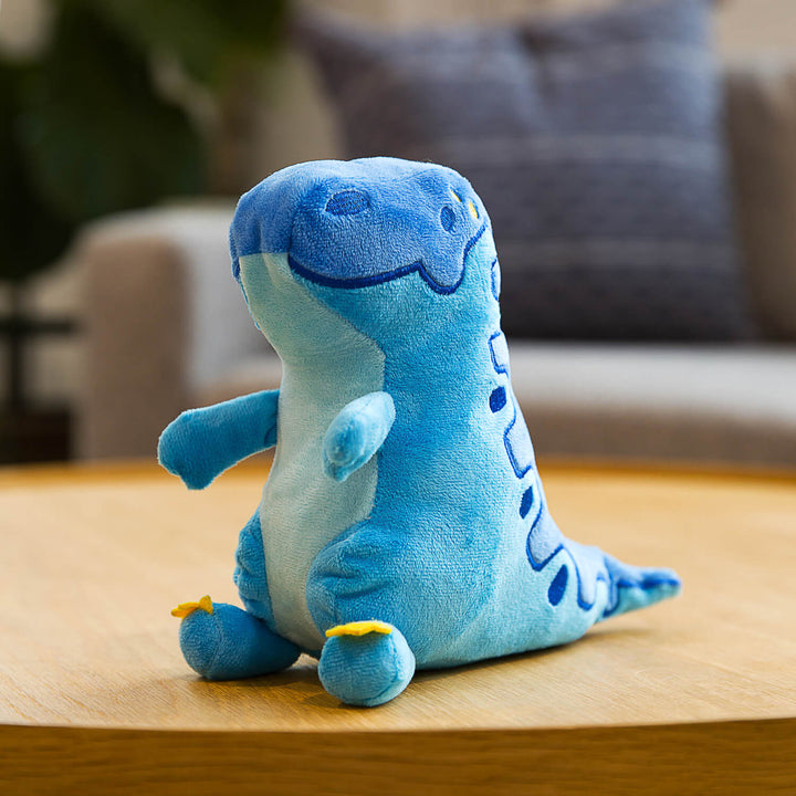 Womple Studios DinoGlow Tyrannosaurus Rex reversible plush dinosaur front-side view