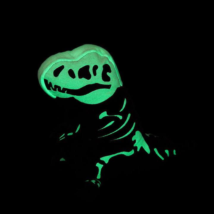 Womple Studios DinoGlow Tyrannosaurus Rex reversible plush dinosaur glowing fossil skeleton