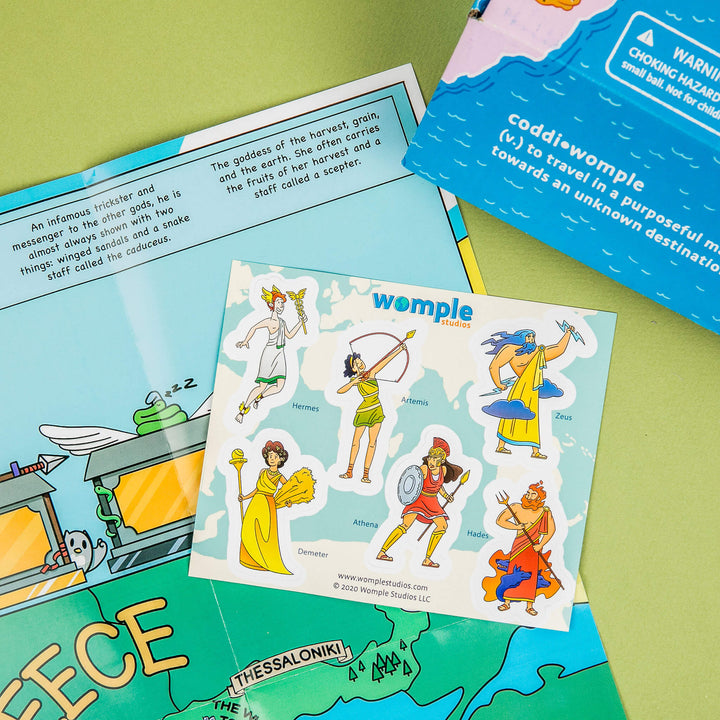 Womple Studios WompleBox: Greece stickers and map activity