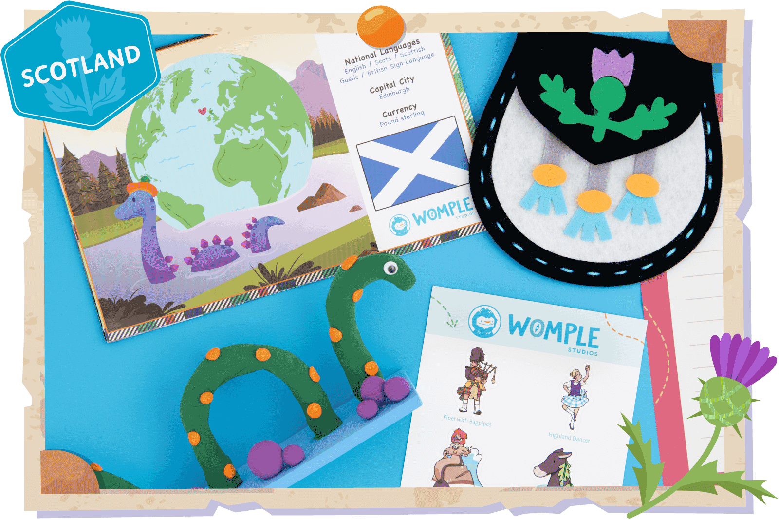 Womple Studios GIF of Scotland WompleBox crafts and activities