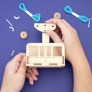 WompleBox geography subscription box for kids: Cape Town, South Africa. Build your own Table Mountain cablecar.