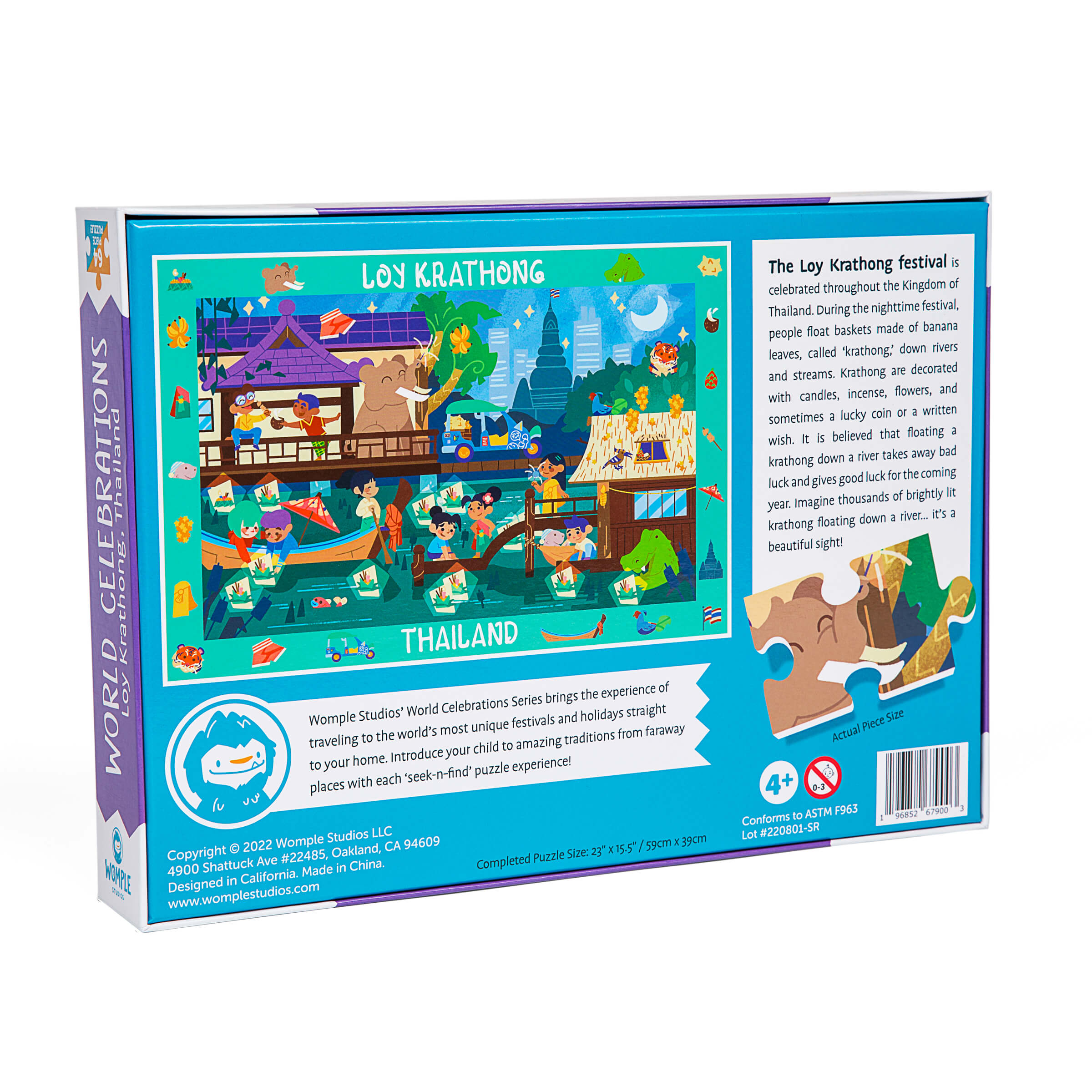 Seek-N-Find Puzzle: Thailand, Loy Krathong Festival – Womple Studios